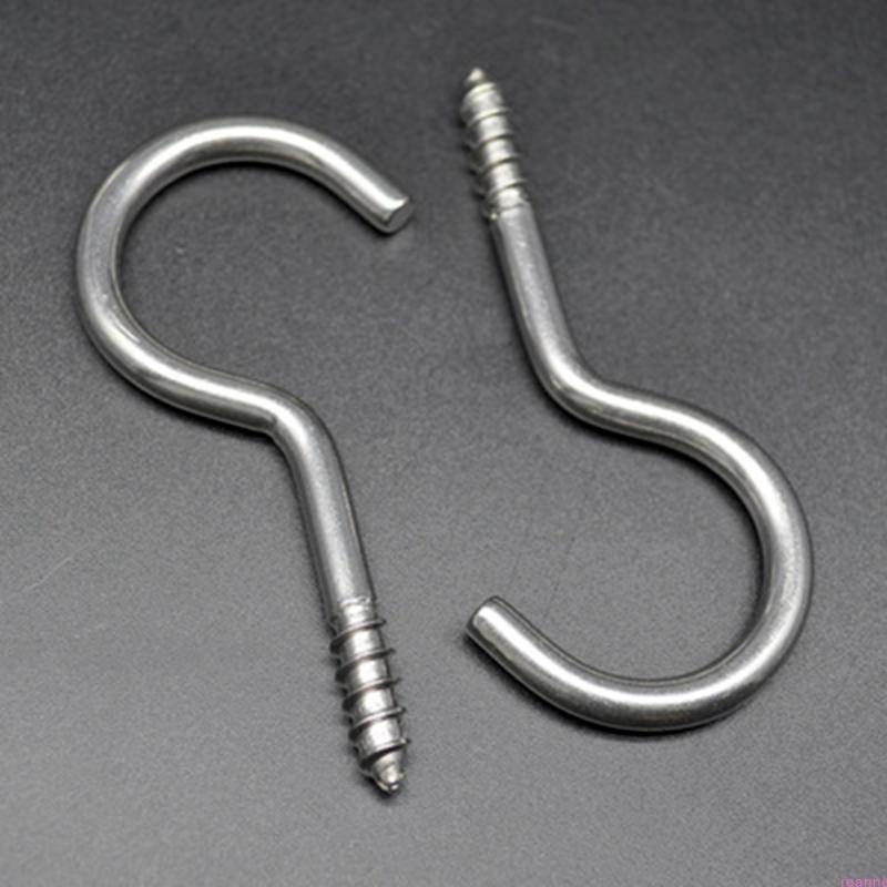 20 Pcs Stainless Steel Eye Screws Hooks Self-Tapping Ceiling Hooks
