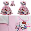 Безрукавное платье с принтом Hello Kitty и оборками для весеннего наряда
