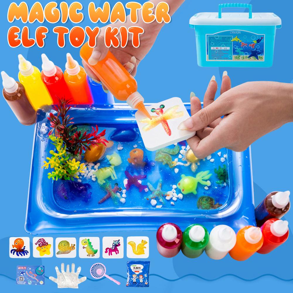 Magic Water Elf Toy Kit Handmade Water Toy DIY Fairy Magic Water Elf Animal Mold Birthday Christmas Gifts for Kids Party Favors