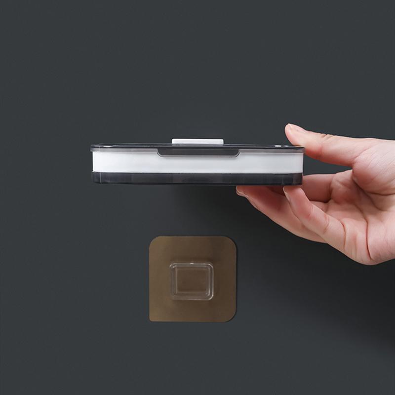 1 шт., нескользящий держатель для мыла, сильная всасывающая стойка для слива мыльницы, бытовая присоска, настенная мыльница