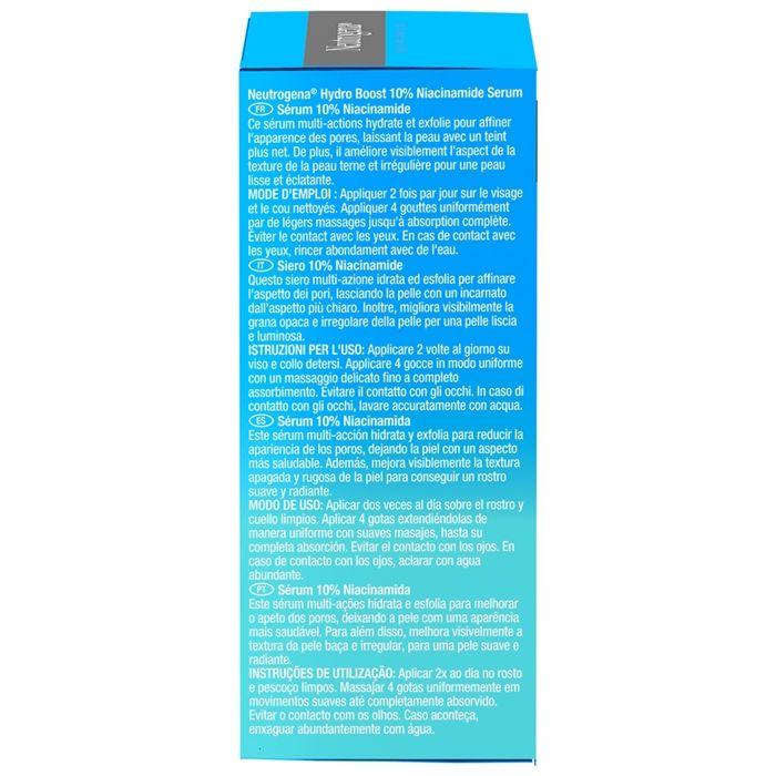 Neutrogena Hydro Boost 10% Niacinamide Serum Dropper Bottle 30 Ml