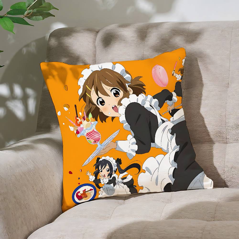 Аниме K-K-ON! Наволочка Чехол для подушки Мягкий Милый Наволочка для диванной подушки Для автомобиля Наволочка Полиэстер С молнией