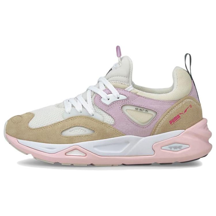 Puma Trc Blaze Fabric Leather Sports Casual Low-Top Lifestyle Shoes Unisex Sneaker Brown White Pink 383104-03