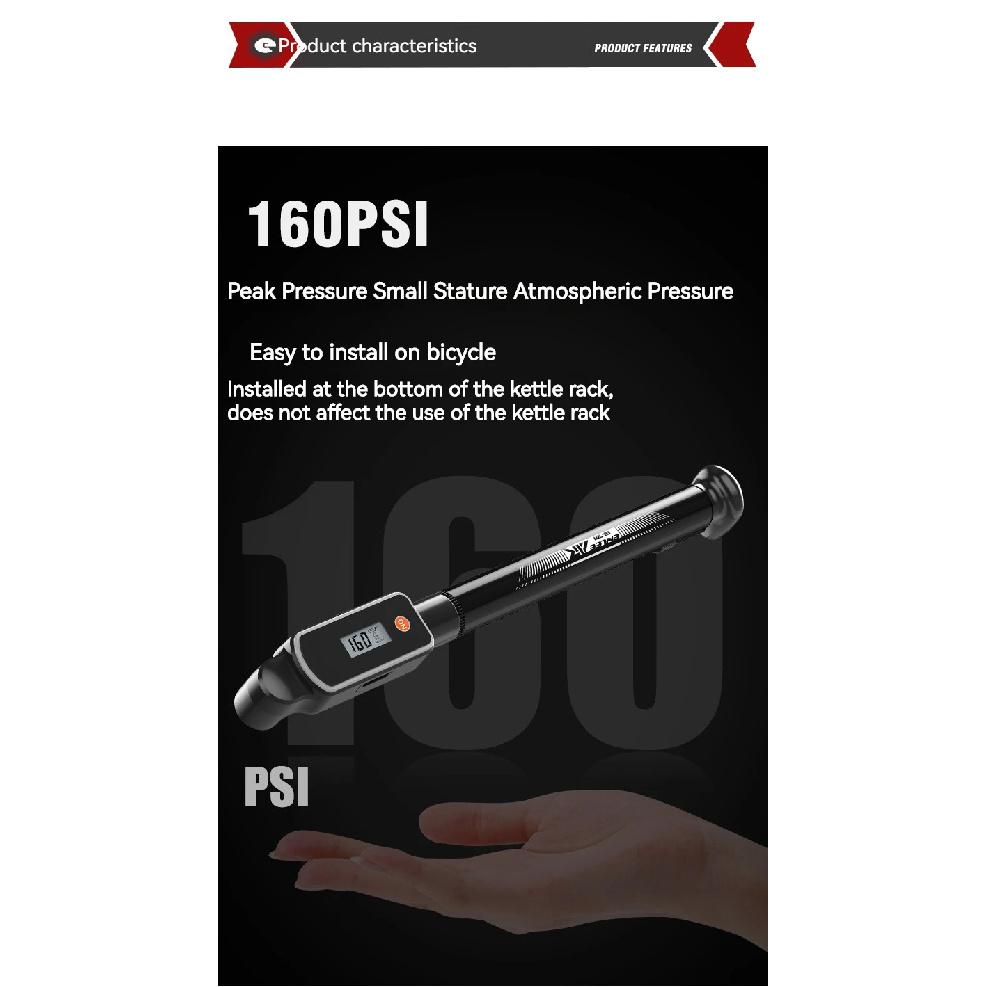 ENLEE Насос для горного велосипеда Дорожного велосипеда МАКС. 160 PSI Велосипедный Портативный Напольный насос для велосипеда Баскетбольный Насос для накачки шин