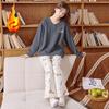 Women's Cartoon Wool-Silk Flannel Pajamas: Autumn/Winter 2025 Warm Outdoor-Friendly Set