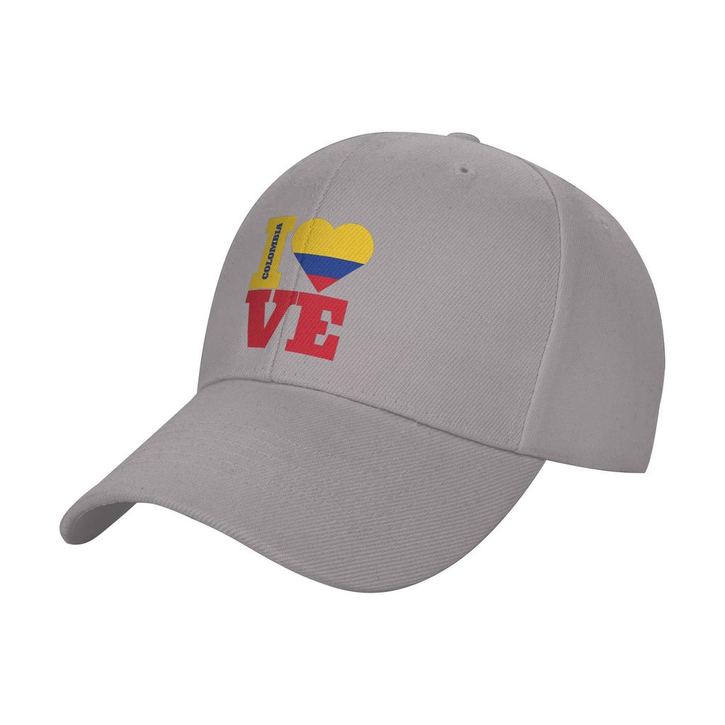 I Love Colombia Baseball Cap Stylish Unisex Adult Hip Hop Hats Sun Visor Design Hiking Fishing Baseball Caps Birthday Present