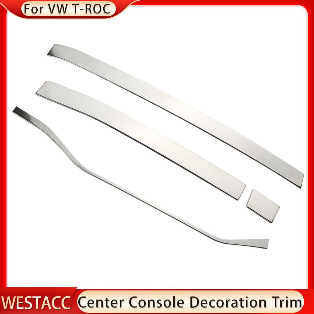 Центральная консоль автомобиля, декоративная полоса, наклейка для Volkswagen VW Troc T-roc 2018 2022