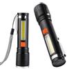 Compact 18650 Waterproof Super Bright Camping Flashlight Waterproof Emergency Small Mini Torch With Cob