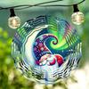 Durable Metal Garden Decor Whimsical Sleeping Gnome 2D Wind Spinner Vibrant Nighttime Design Perfect for Outdoor Yard and Garden Decoration