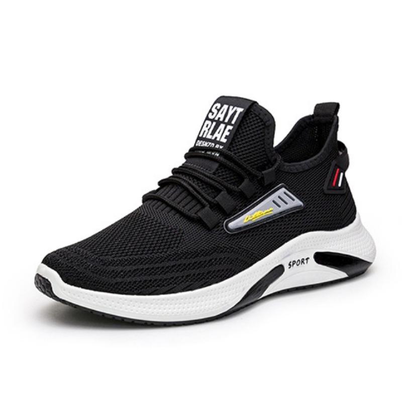 Мужские кроссовки Новые модные повседневные туфли Flyknit из сетки Мужская обувь Дышащие повседневные кроссовки для бега для мужчин