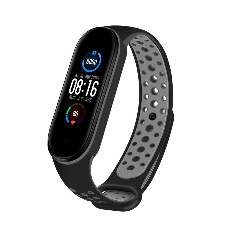 Дышащий ремешок для Mi Band 3 4 5 6 7 Умные часы Наручный M3 M4 Браслет для MiBand 7 6 5 Замена ремешка Miband