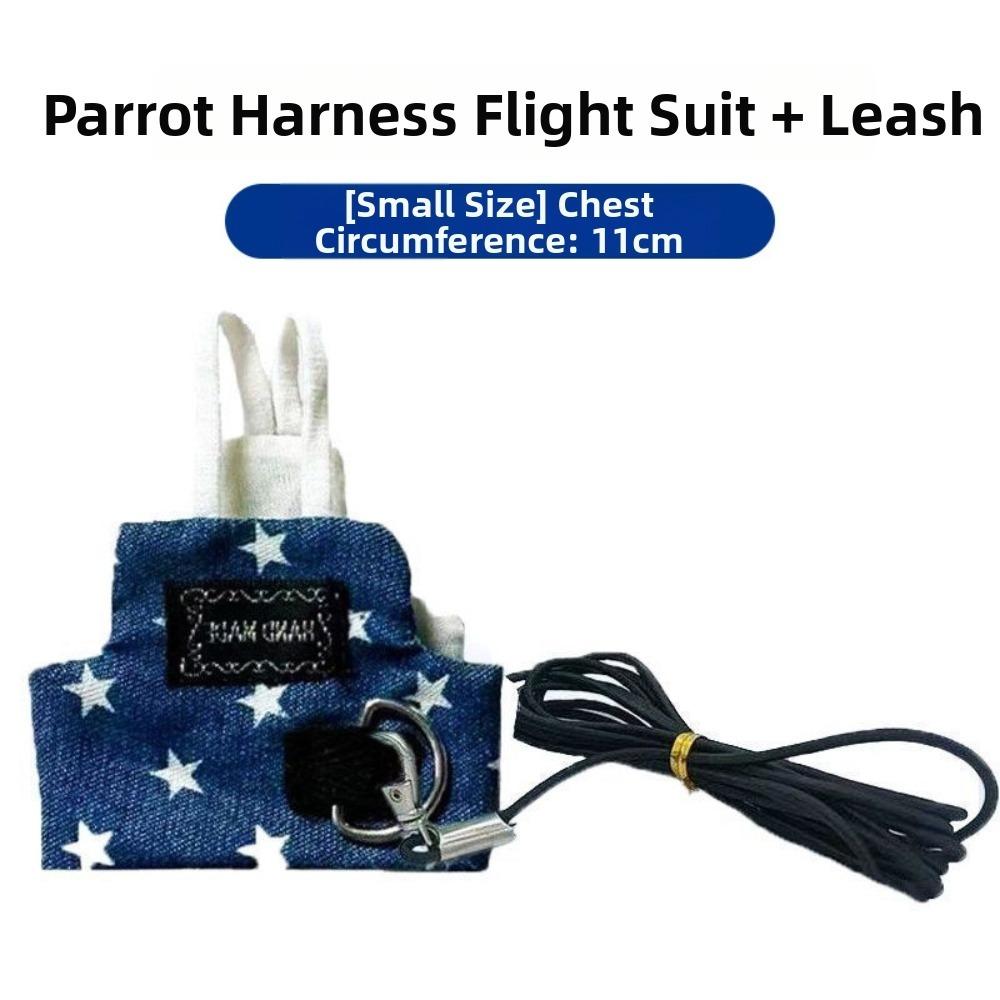 with Leash Parrot Flying Harness Cowboy Bird Walking Suit for Parakeet Outdoor Flying Training