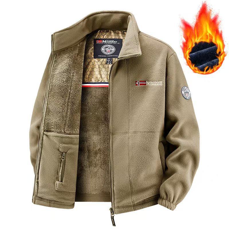 Флисовая куртка для мужчин и женщин, флисовый кардиган, свободная куртка со стойкой, уличный ветрозащитный и теплый костюм для походов