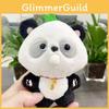 Plush Lovely Soft Panda Keychain Doll Cute Bubble Blowing Design Perfect For Gifts And Collectibles