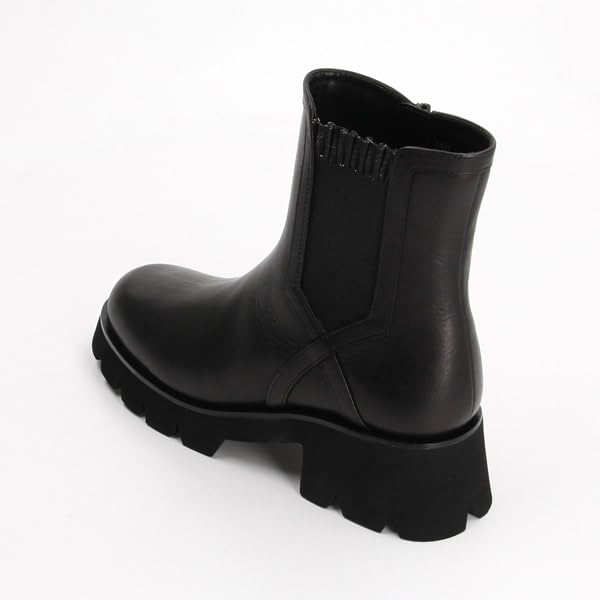 Ru Fashion Boots Tank Sole Side Gore Short Boots 2842 Black [Lanvin Bleu]