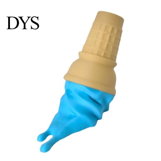 Desk Accessories for Office Melting Ice Cream Ornament, 3D Printed Cone Colorful Entryway Ornaments Sculpture, Fun Tabletop Ornament Home Decoration