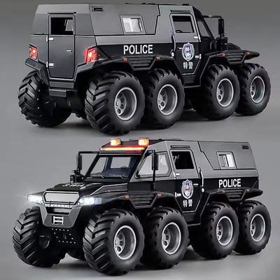 2024 Новая 1/32 литая модель автомобиля 8x8 ATV металлическая модель автомобиля звуковая и световая имитация коллекция подарочная детская игрушка