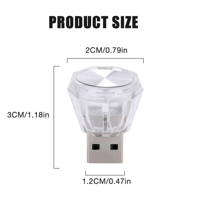 SEAMETAL Окружающее освещение Plug Play Украшение интерьера Легкий автомобиль Mini USB Светодиодная декоративная лампа для автомобиля