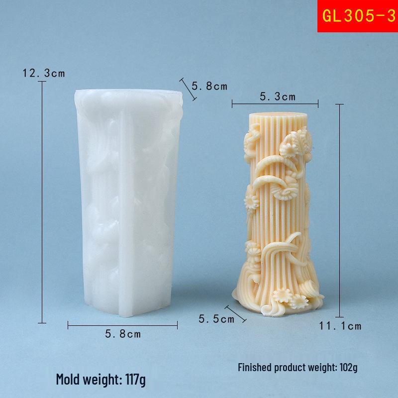 Европейские силиконовые формы с несколькими цилиндрами для ароматических свечей, столбиков, подарочных украшений и диффузорных камней