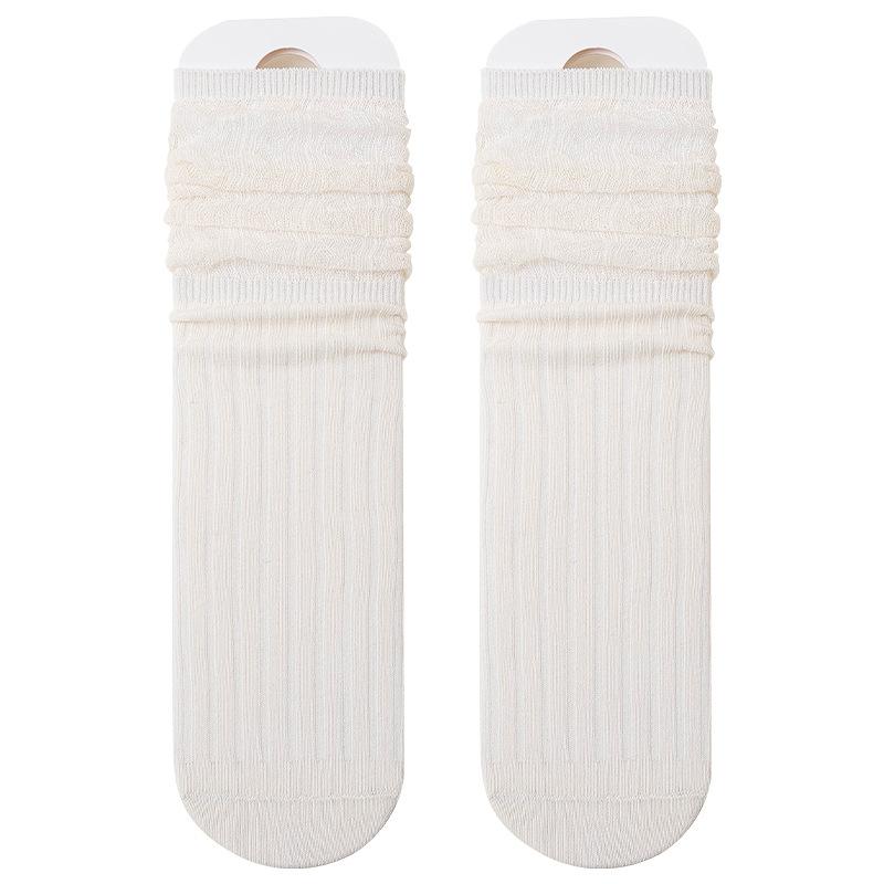 5 пар женских летних однотонных хлопковых дышащих свободных носков с прохладным ворсом посередине