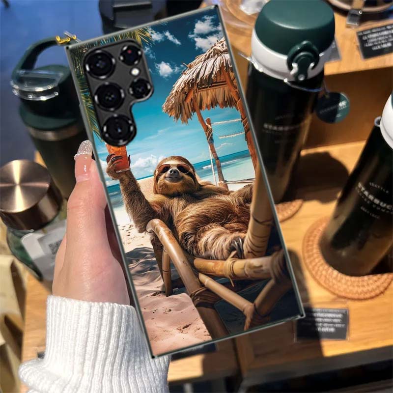 Милые Чехлы Ленивцы Чехол для Телефона для Samsung Galaxy S26 Ultra S25 Edge S24 S23 FE S21 Plus S20 S22 S10 Чехол TPU Capa Оболочка Ударопрочный