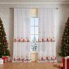 Window Screens Christmas American Atmosphere Embroidered Curtains Decorated Finished Christmas Bells Snowflake