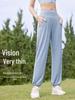 Plus Size Women's Quick-Dry Ice Silk Sun Protection Pants - Slimming, Breathable, Mosquito-Repellent Outdoor Sportswear