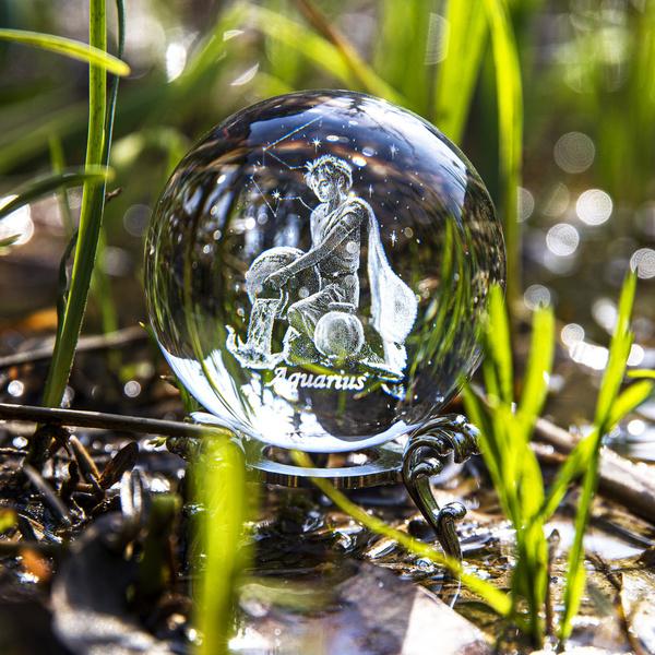 H & D 3D Созвездие Хрустальный Шар Сфера Дисплей Стекло Пресс-папье Волшебный Шар Исцеляющий Хрустальный Шар С Подставкой Для Креативного Подарка На День Рождения