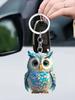 Брелок в виде совы, милый и оригинальный брелок, подарок своими руками, подвеска-аксессуар для рюкзака, уникальный и непопулярный цветной брелок в виде совы,