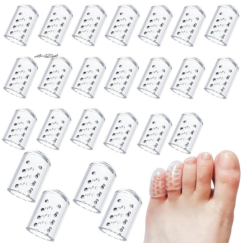 2-100Pcs Silicone Anti-Friction Toe Protectors Gel Breathable Toe Caps Foot Care Elasticity Fingertip Blister Prevention