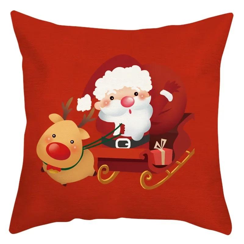 Наволочки с рождественской тематикой Аксессуары для автомобиля Офис Санта-Клаус Гостиная Диван Домашние наволочки