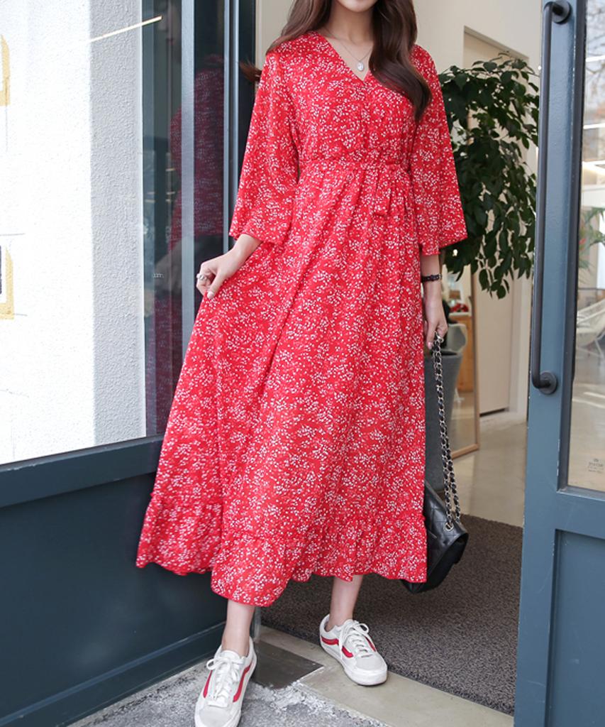 Длинное платье Ppaeppae Point Flower Frola