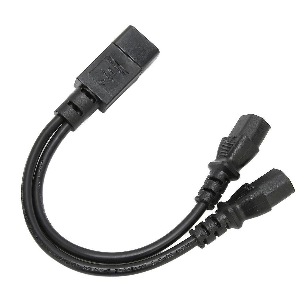 IEC320 C14 To 2 X C13 Female Y Splitter Power Cords 1 In 2 Out 2500W 10A 250V Power Extension Cable for LCD Monitors