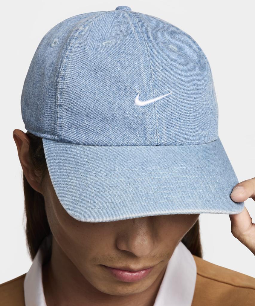 Nike Клубная джинсовая кепка без структуры - Штормовой Эгейский:Синий гром:Белый / Hf0383-429