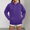 Women's Fashion Casual Sweatshirt Solid Color Hooded Pullover Sweatshirt With Pocket