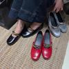 Niche Literary Style Metal Flat Mary Jane Shoes Women's Round Head Retro Temperament Single Shoes