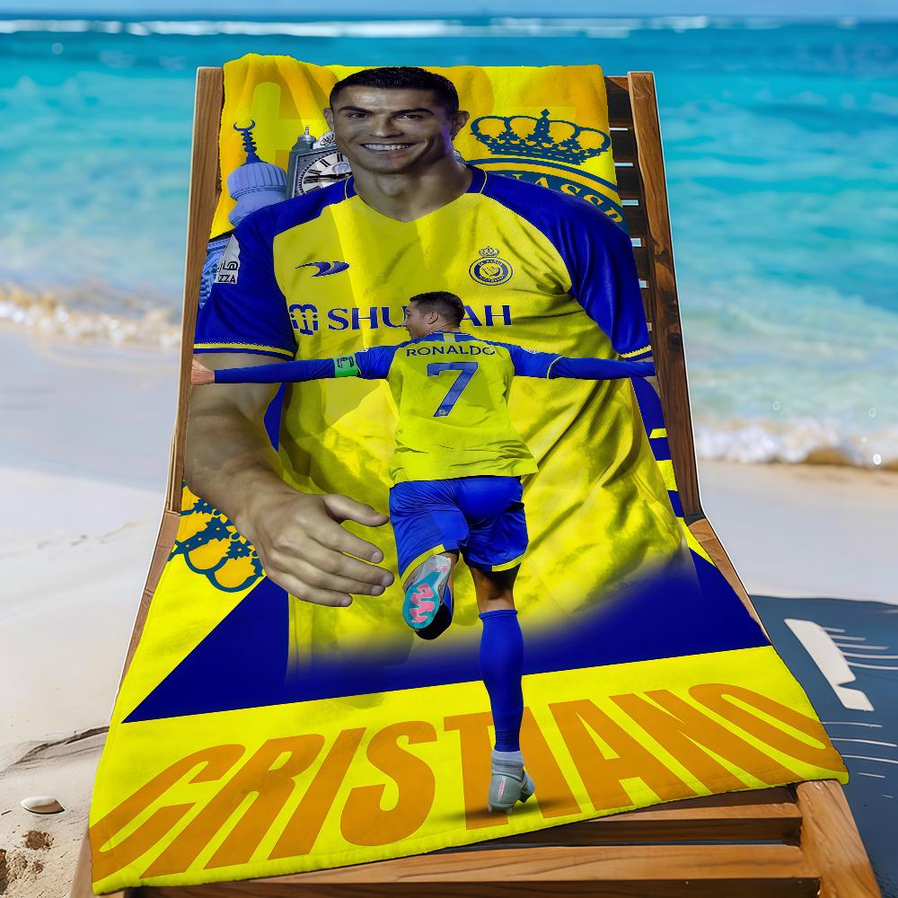 Супер C-Криштиану Звезда R-Роналду-S CR7 Полотенце Спортивное Быстросохнущее Туристическое Снаряжение для Кемпинга Песозащитное Мягкое Легкое Большое Пляжное Полотенце