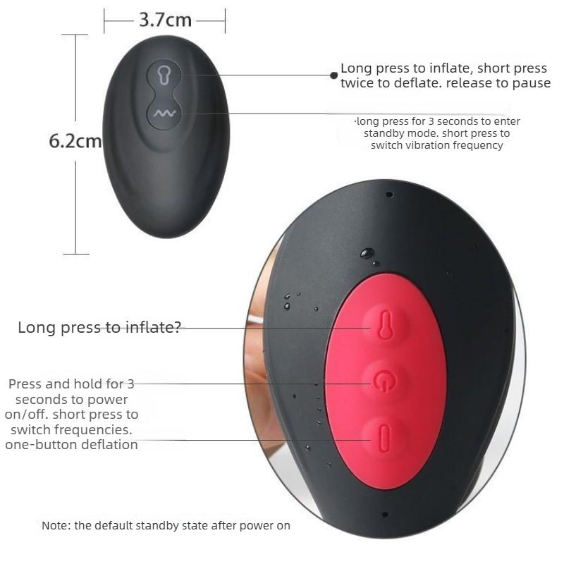 Inflatable prostate massage remote control anal plug for men, going out to vibrate the backyard plug, masturbator, sex products