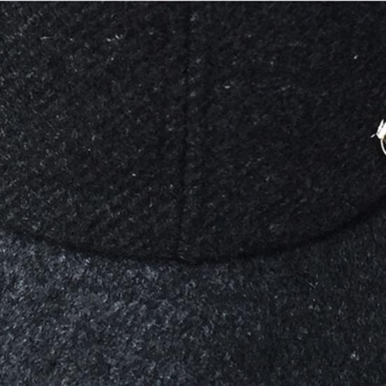 Men Winter Baseball Hat Long Brim Solid Color Windproof Cold Resistant Ear Protection With Earflap Cold Weather Father Outdoor Cap