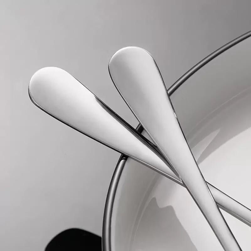 Thickened Stainless Steel Round Dining Spoon