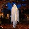 Durable Fabric Ghost for Seasonal Decor Large Hanging Swing Halloween Decoration with Remote Control And String Creative Front Door Light, Outdoor