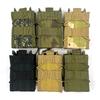 Tiger Stripe MOLLE 5.56 Rifle Mag Pouch, Quick Release Holster, Large Stock
