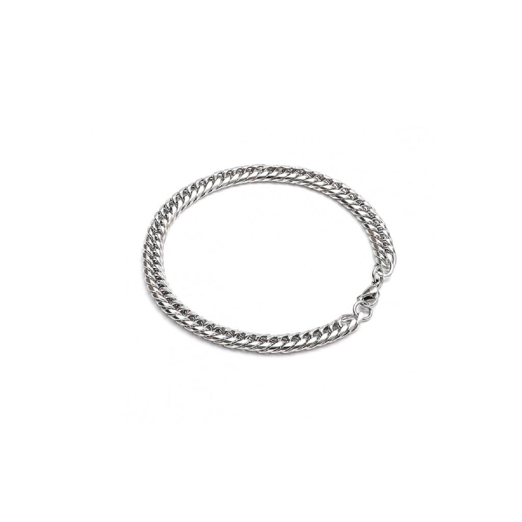 Браслет унисекс из кубинского серебра из стали