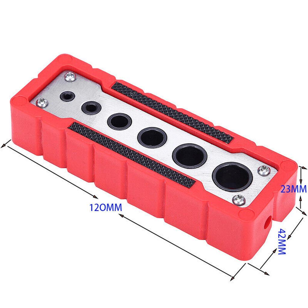 2 12mm Vertical Pocket Hole Jig 9 Hole Drill Bit Guide Jig Positioner Locator CNC Engraving Scale Wood Panel Hole Puncher Locator Woodworking