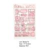 4 листа наклейки в стиле аниме, самоклеящиеся водонепроницаемые ПЭТ, канцелярские принадлежности для скрапбукинга, наклейки с героями мультфильмов для дома