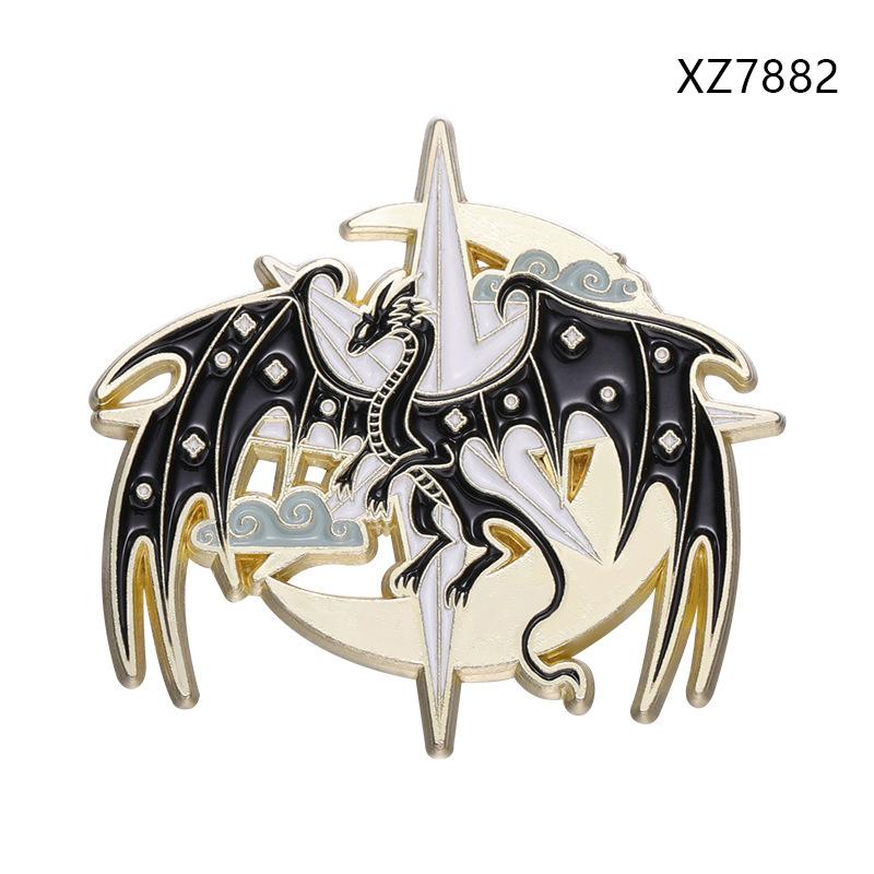 Dragon Eagle Enamel Pins Pterosauria Brooches Lapen Pin Badge Backpack Decor