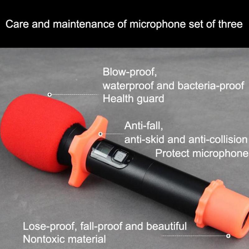 Чехол для микрофона Anti-Roll Anti-Skid с чехлом из губки для микрофона, держатель для микрофона