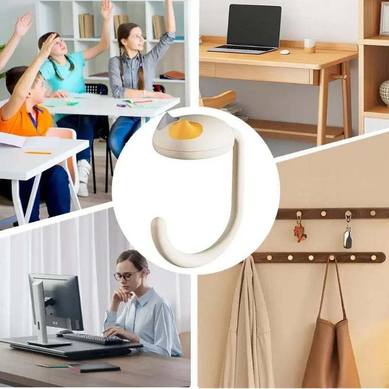 Cat Bag Hook Student Desk Hook Dormitory Artifact Punching-free Portable Hook Desk Side Hook Hooks for Hanging