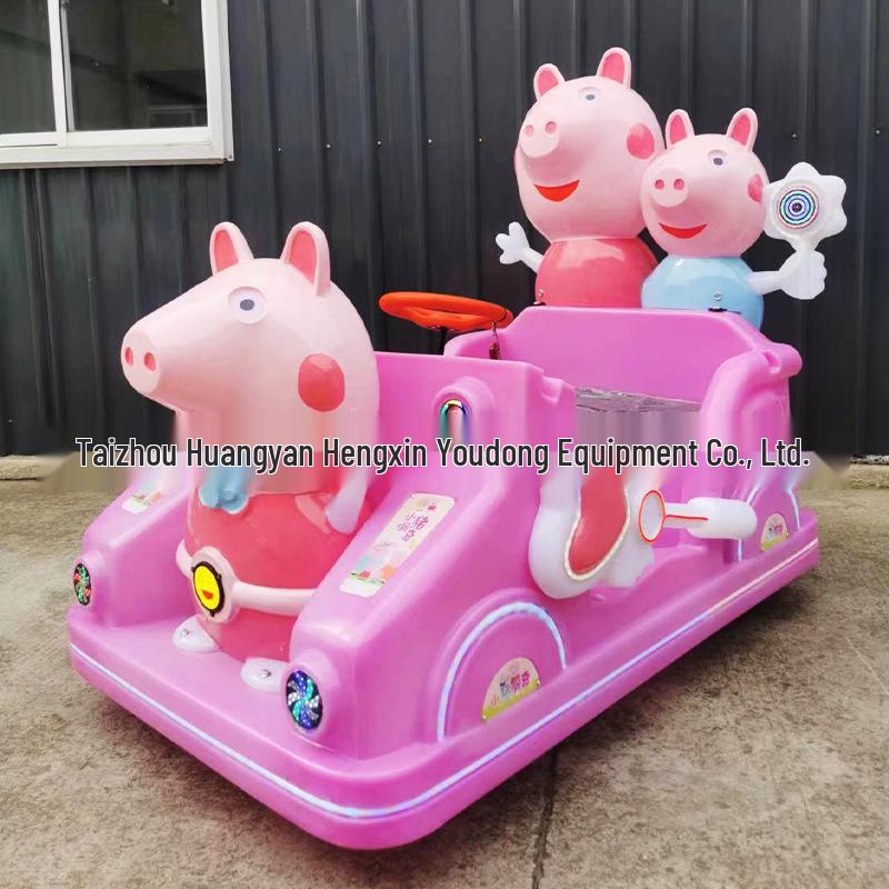Children's & Adults' Luminous Electric Scooter with Seat - Outdoor Double Bumper Amusement Vehicle