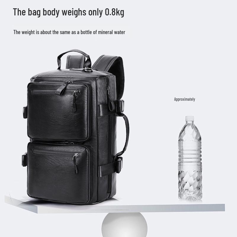 Мужской ретро рюкзак из искусственной ПУ кожи, кросс-граничный, для ноутбука и путешествий, большой вместимости